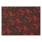 Sneeuwvlokken met rode achtergrondtablet tafelkleed (Voorkant (Horizontaal))
