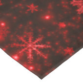 Sneeuwvlokken met rode achtergrondtablet tafelkleed (Gekanteld)