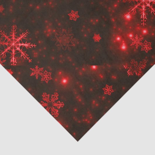 Sneeuwvlokken met rood achtergrondweefselpapier tissuepapier (Detail)