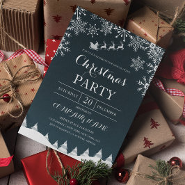 Sneeuwvlokken met Santa Corporate Christmas Kaart