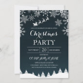 Sneeuwvlokken met Santa Corporate Christmas Kaart (Voorkant)