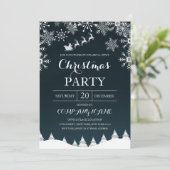 Sneeuwvlokken met Santa Corporate Christmas Kaart (Staand voorkant)