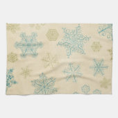  sneeuwvlokken met wintersneeuwvlokken theedoek (Horizontaal)