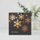 Sneeuwvlokken met Zorgvakantiefoto-kaart Feestdagenkaart (Staand voorkant)