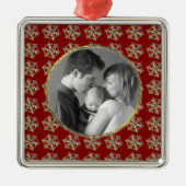 Sneeuwvlokken Metalen Ornament (Voorkant)