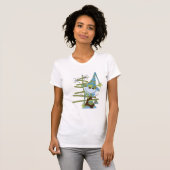 Sneeuwvlokken, microvezelblouse t-shirt (Voorkant volledig)