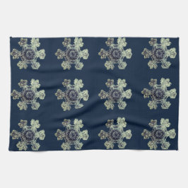 Sneeuwvlokken Midnight Blue Keuken Handdoeken