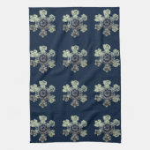 Sneeuwvlokken Midnight Blue Keuken Handdoeken (Verticaal)