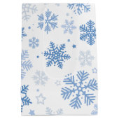 Sneeuwvlokken. Mooie winter Medium Cadeauzakje (Achterkant)