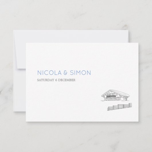 Sneeuwvlokken Mountain Chalet Ski Winter Zwart Wit (Achterkant)