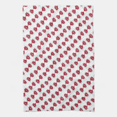 Sneeuwvlokken Mutsjes Kerst Keukenhanddoek (Verticaal)