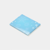 Sneeuwvlokken na de feestdag post-it® notes (Schuin)