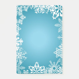 Sneeuwvlokken na hun post-it® notes