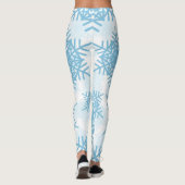 Sneeuwvlokken Naadloze Patroon Leggings (Achterkant)