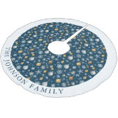 Sneeuwvlokken & nautische elementen gepersonalisee kerstboom rok (Gekanteld)