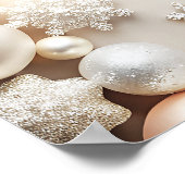 Sneeuwvlokken Neutraal Baby shower Welkom Poster (Hoek)