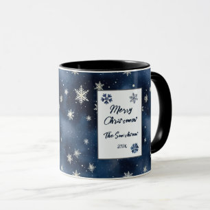 Sneeuwvlokken Night Sky Christmas Mok