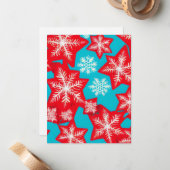 Sneeuwvlokken Notitiekaartje (Voorkant / Achterkant in situ)