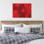 Sneeuwvlokken/omheind canvas afdruk (Insitu (Slaapkamer))