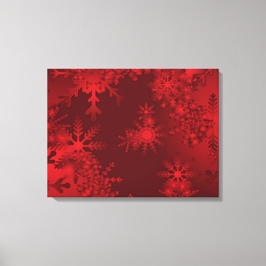 Sneeuwvlokken/omheind canvas afdruk (Voorkant)