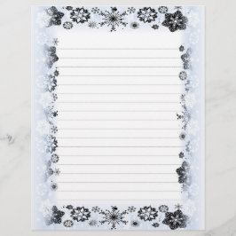 Sneeuwvlokken, omhuld, gelinkt schrijfpapier