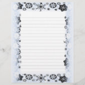 Sneeuwvlokken, omhuld, gelinkt schrijfpapier (Voorkant)
