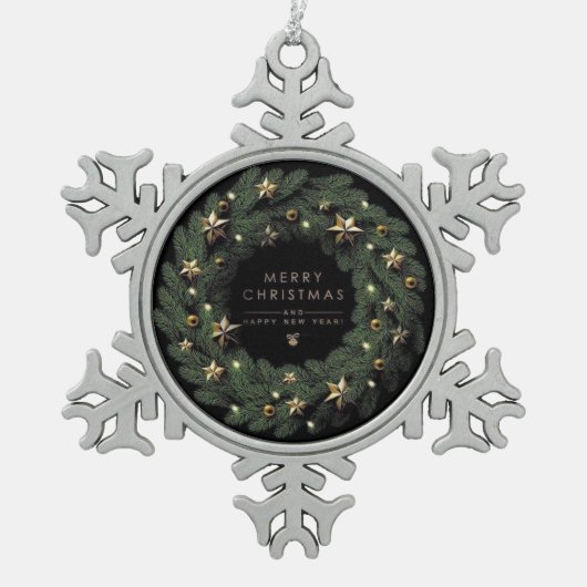 Sneeuwvlokken omlijst ornament (Voorkant)