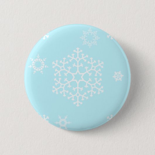 sneeuwvlokken_on_light_blue ronde button 5,7 cm (Voorkant)