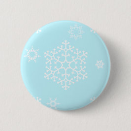 sneeuwvlokken_on_light_blue ronde button 5,7 cm