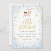 Sneeuwvlokken Onederland Kerstmis rendieren Verjaa Kaart (Voorkant)