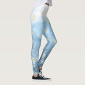 Sneeuwvlokken ontwerpen Kerst Leggings (Rechts)