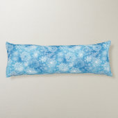 Sneeuwvlokken op blauw lichaamskussen (Achterkant)