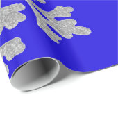 Sneeuwvlokken op blauw pakpapier (Rol Hoek)