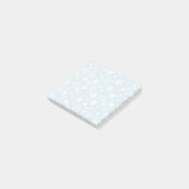 Sneeuwvlokken op blauw post-it® notes (Schuin)