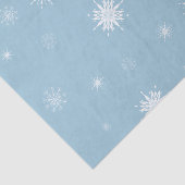 Sneeuwvlokken op blauw weefselpapier tissuepapier (Detail)