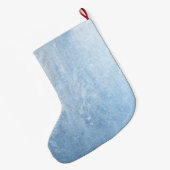 Sneeuwvlokken op Blauwe Ornaments Frost Grote Kerstsok (Achterkant (Hangend))