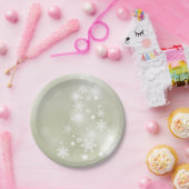 Sneeuwvlokken op Borden van bladpapier Papieren Bordje (Feest)