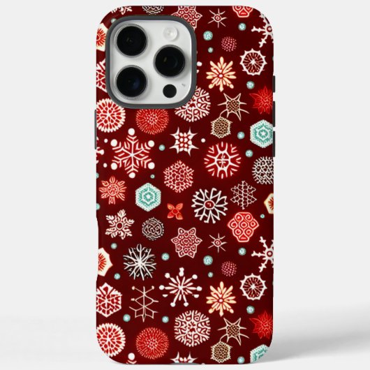Sneeuwvlokken op Bourgogne Case-Mate iPhone Case (Achterkant)