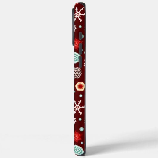 Sneeuwvlokken op Bourgogne Case-Mate iPhone Case (Achterkant / Links)