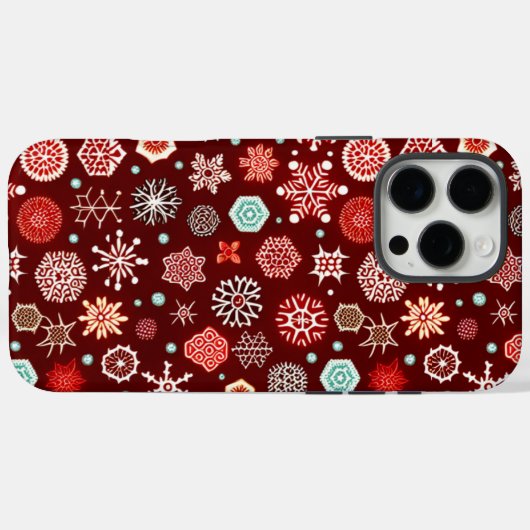 Sneeuwvlokken op Bourgogne Case-Mate iPhone Case (Achterkant (horizontaal))
