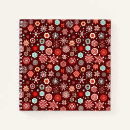 Sneeuwvlokken op Bourgogne Notitieboek