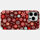 Sneeuwvlokken op Bourgondië Case-Mate iPhone Case (Achterkant (horizontaal))