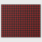 Sneeuwvlokken op Buffalo Plaid Cadeaupapier (Vlak)
