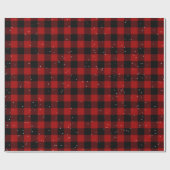 Sneeuwvlokken op buffelplaat cadeaupapier (Vlak)