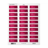 sneeuwvlokken op Christmas Red Etiket (Full Sheet)