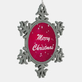  sneeuwvlokken op Christmas Red Tin Sneeuwvlok Ornament (Links)