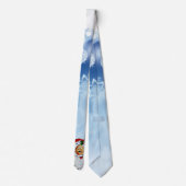 Sneeuwvlokken op de Blauwe Hemelwinter en het Stro Stropdas (Achterkant)