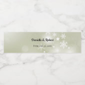 Sneeuwvlokken op de etiketten van Sage Water Fles (Enkel label)