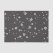 Sneeuwvlokken op de grijze kerstfeestdag tissuepapier (Voorkant)