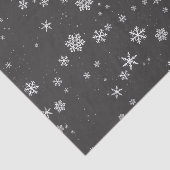 Sneeuwvlokken op de grijze kerstfeestdag tissuepapier (Detail)